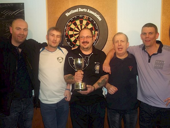 SDA Doubles Runner Up Alan Patterson, Winner Neal redfern, SDA president Alasdir Harmsworth, Winner Jim wood, runner up Brian Patterson