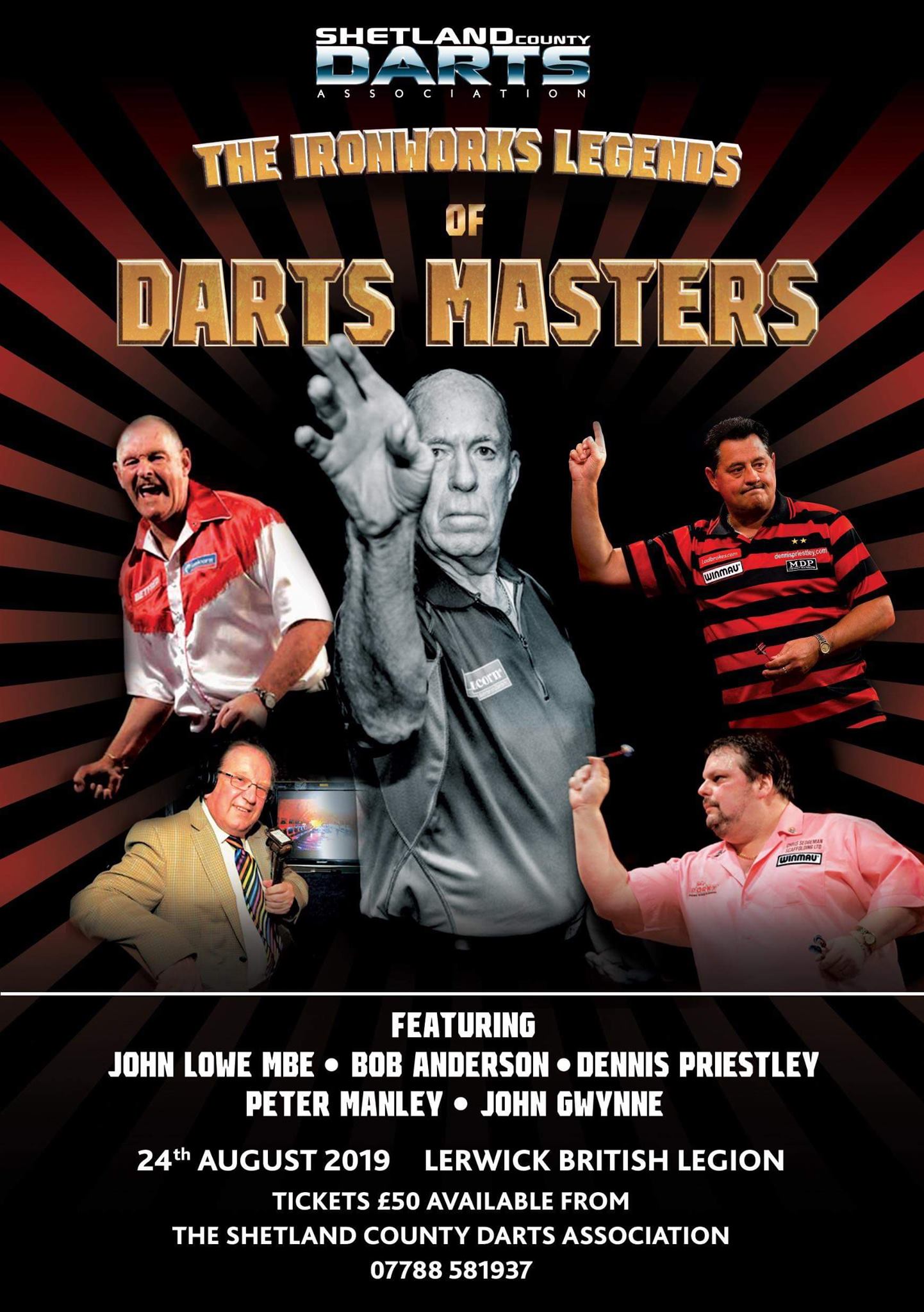 Shetland Legends of Darts Masters Exhibition 2019 TICKETS NOW ON SALE